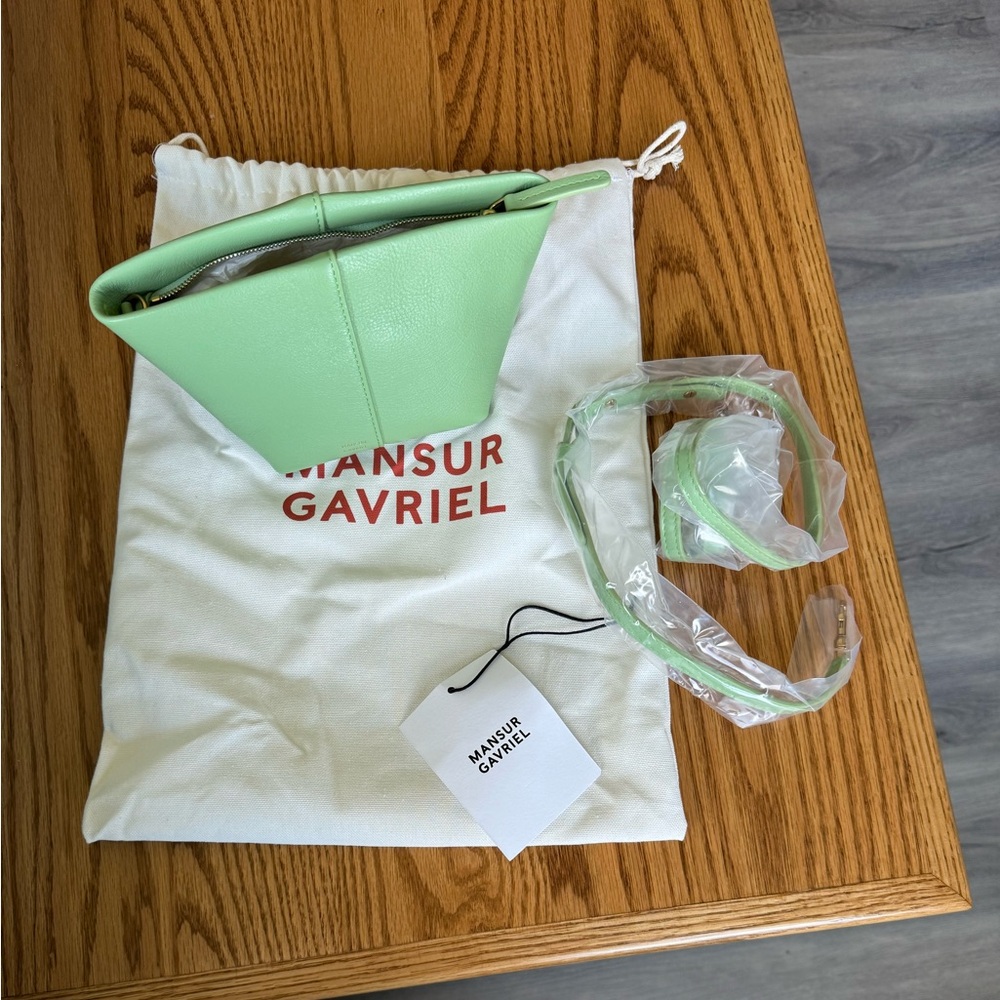 Mansur Gavriel Tulipano Compact Bag- Seaglass - Picture 6 of 9